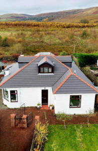 New grey tile roof